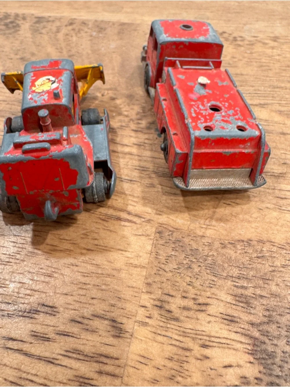 Vintage Matchbox Lesney Vehicles Set of 2 Fire Truck Tractor Bulldozer